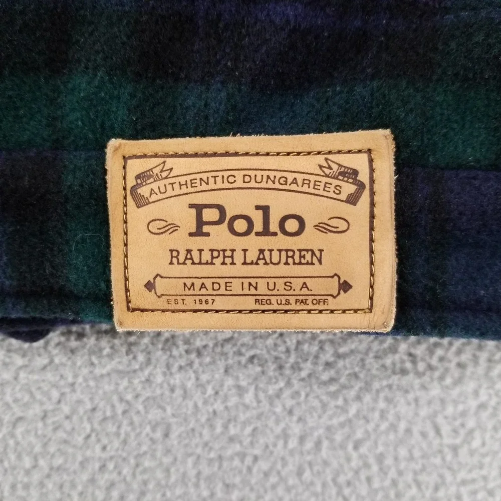 Polo Ralph Lauren Trucker Jacket Mens XL Blackwatch Tartan Wool Quilted Corduroy